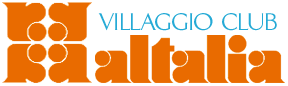 Logo del Villaggio Club Altalia con design arancione e testo blu.